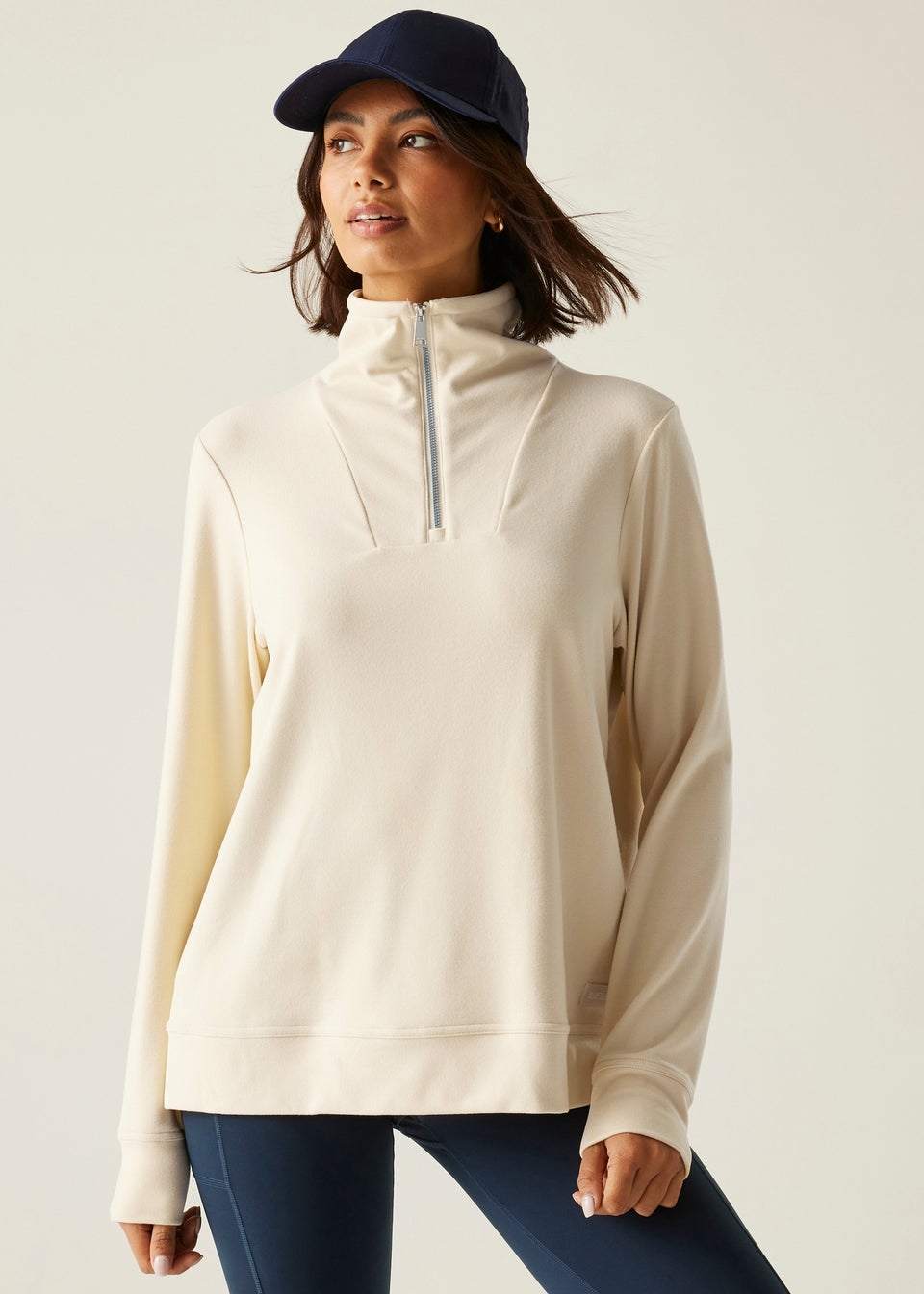 Regatta White Demmi Half Zip Fleece