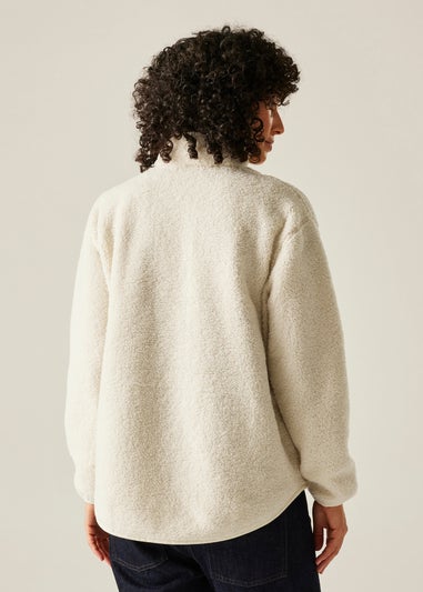 Regatta White Frankie Borg Half Zip Fleece