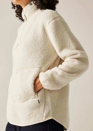 Regatta White Frankie Borg Half Zip Fleece