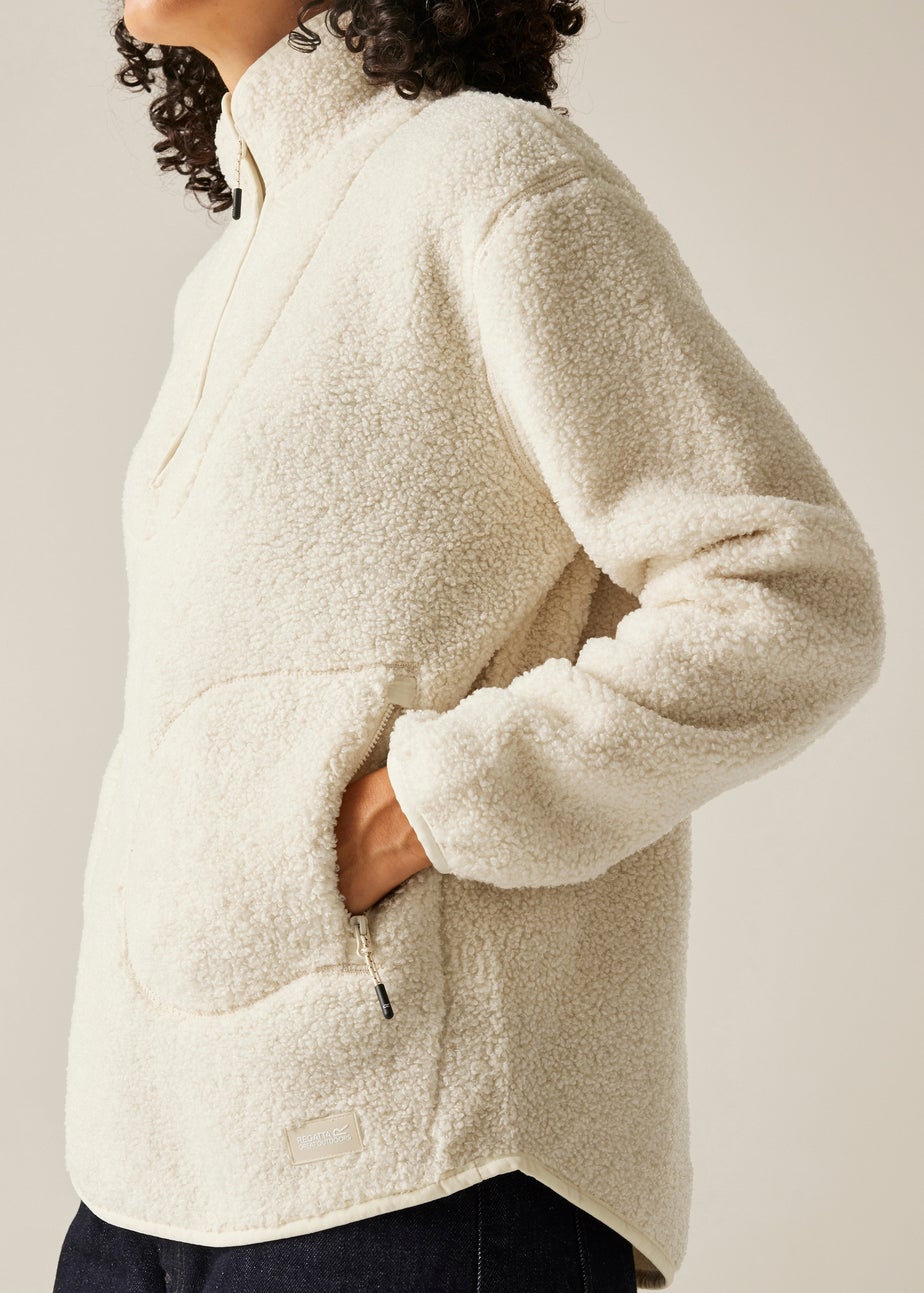 Regatta White Frankie Borg Half Zip Fleece