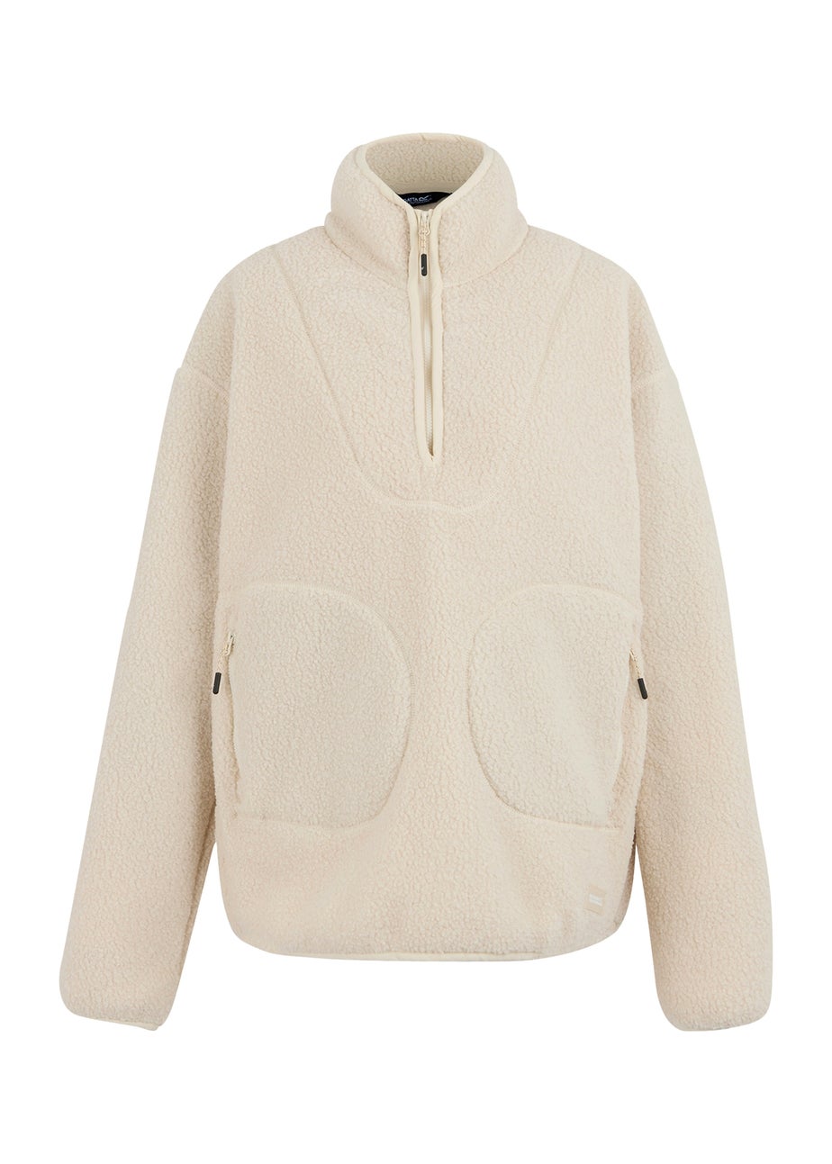 Regatta White Frankie Borg Half Zip Fleece