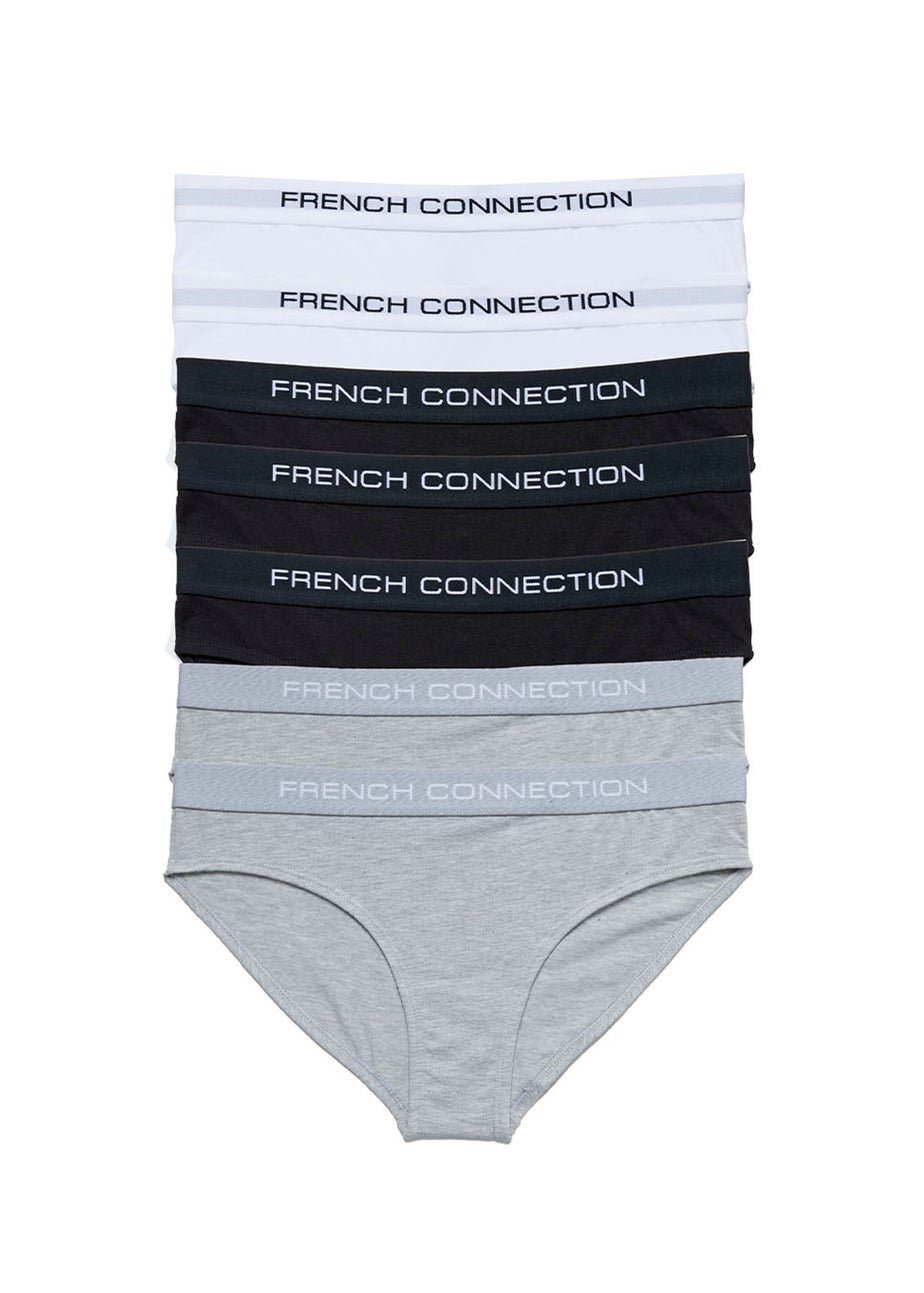French Connection White Cotton Ladies Briefs 7 Pack