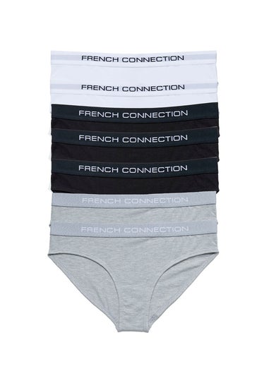 French Connection White Cotton Ladies Briefs 7 Pack