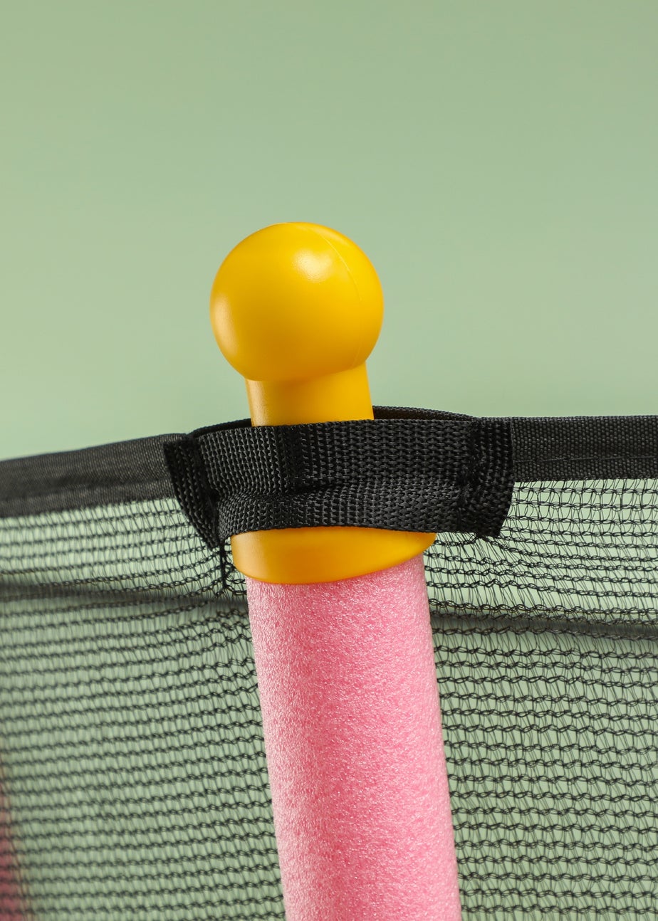 HOMCOM Pink 5.4FT Kids Trampoline With Enclosure Indoor Outdoor