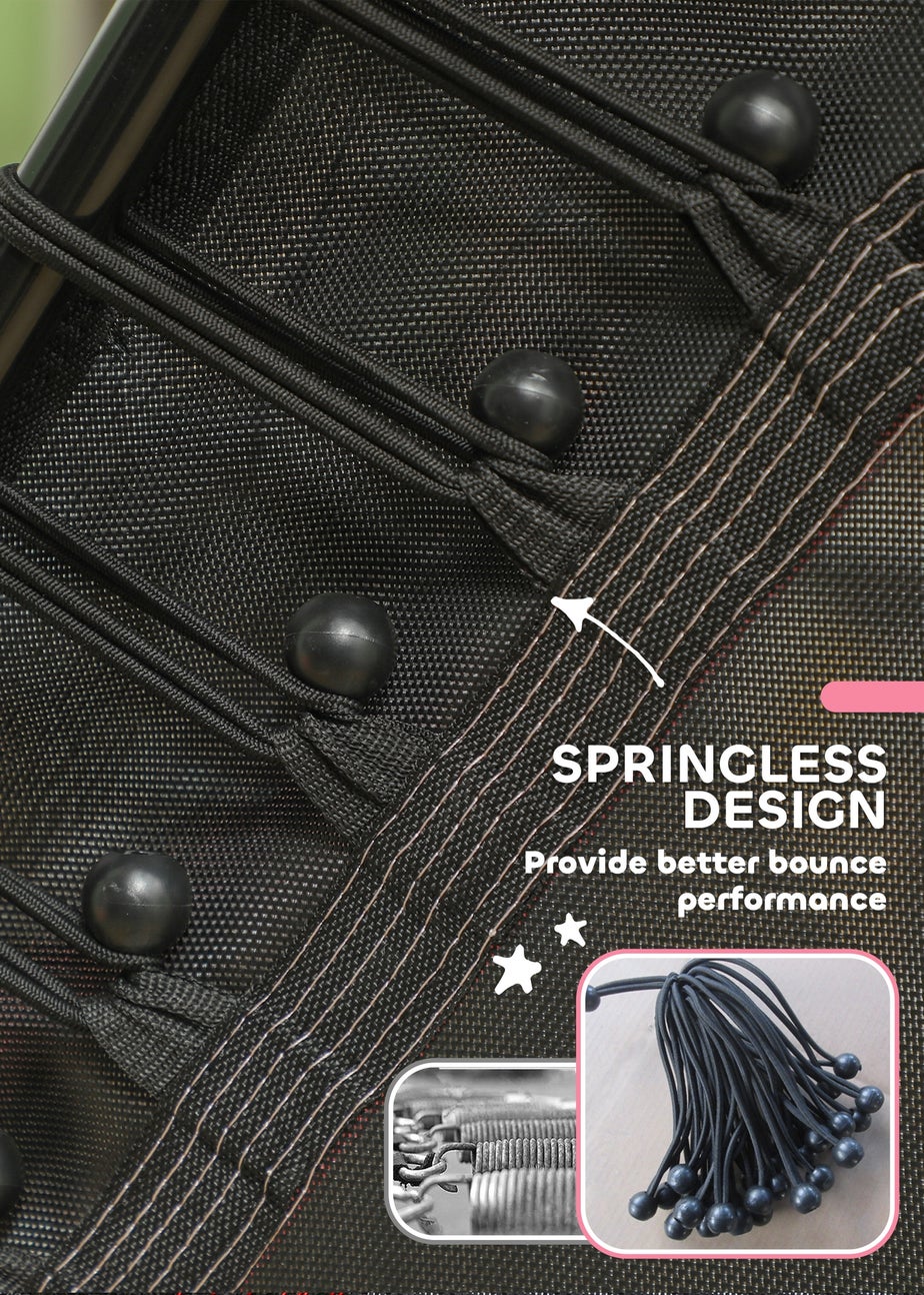 HOMCOM Pink 5.4FT Kids Trampoline With Enclosure Indoor Outdoor