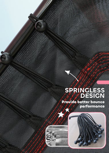 HOMCOM Red 5.4FT Kids Trampoline With Enclosure Indoor Outdoor