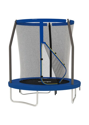 SPORTNOW Blue Outdoor Trampoline with Safety Enclosure Net