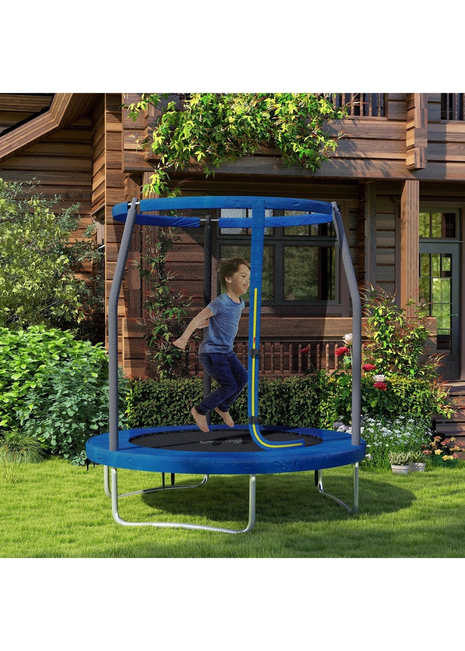 SPORTNOW Blue Outdoor Trampoline with Safety Enclosure Net