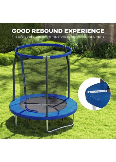 SPORTNOW Blue Outdoor Trampoline with Safety Enclosure Net