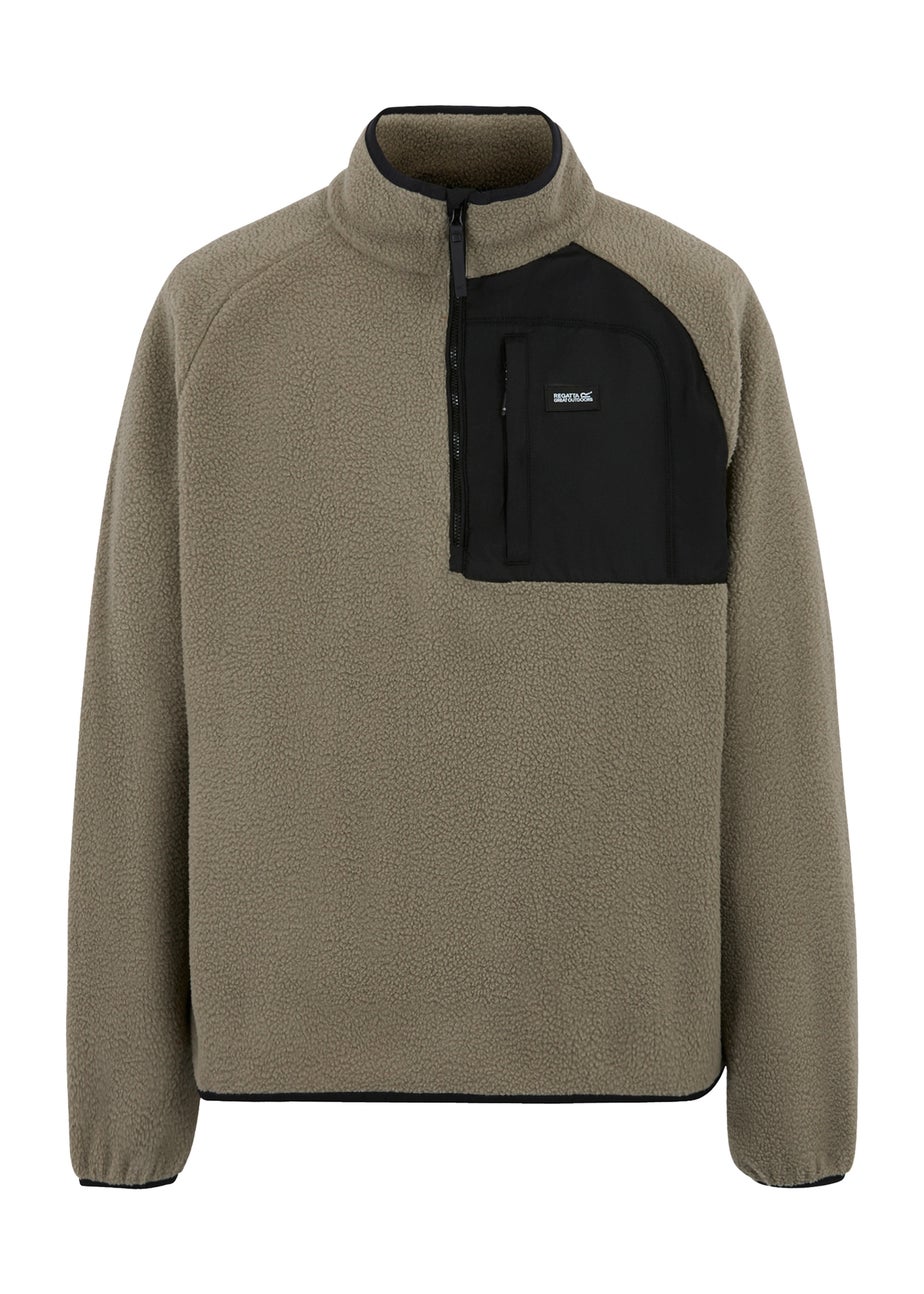 Regatta Mushroom Frankie Borg Half Zip Stretch Fleece