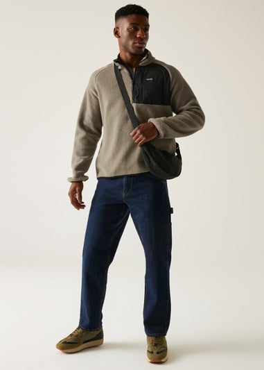 Regatta Mushroom Frankie Borg Half Zip Stretch Fleece