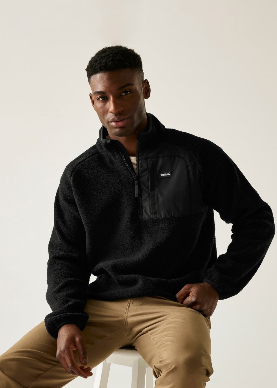 Regatta Black Frankie Borg Half Zip Stretch Fleece