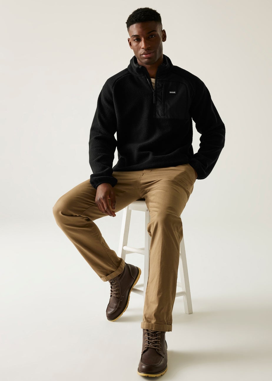Regatta Black Frankie Borg Half Zip Stretch Fleece