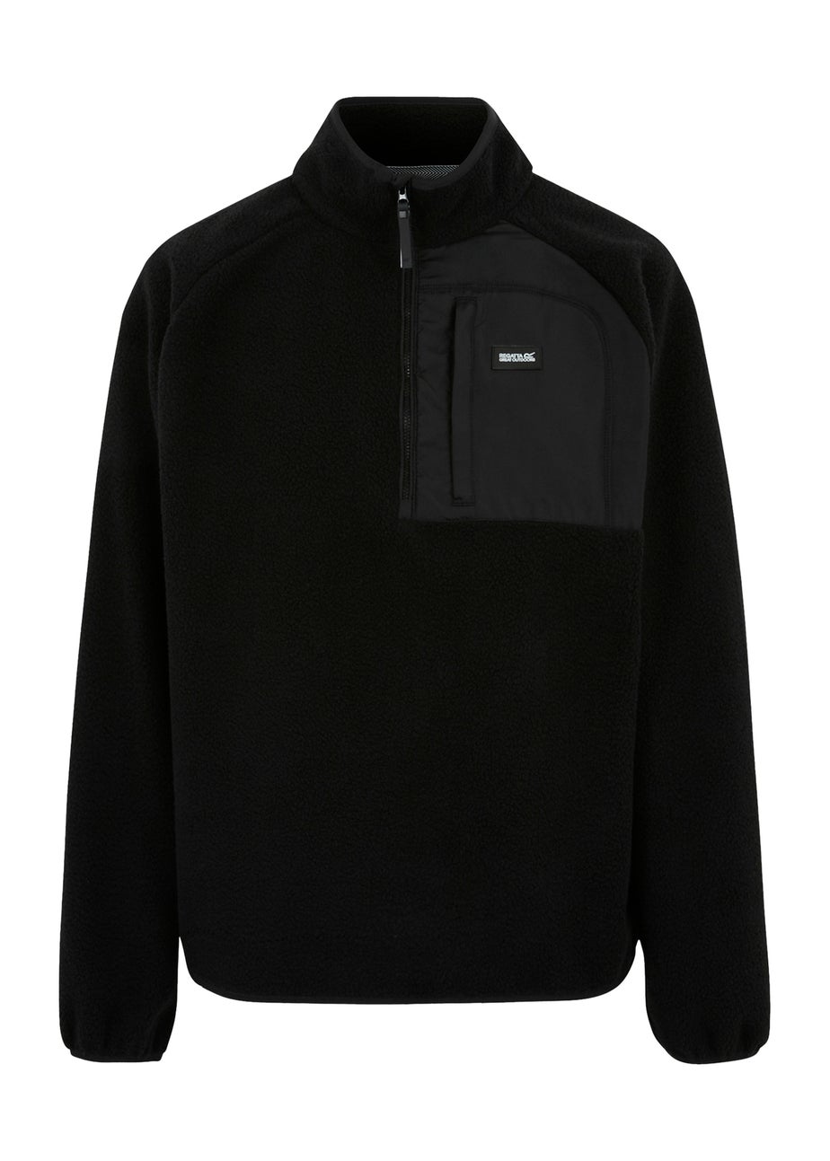 Regatta Black Frankie Borg Half Zip Stretch Fleece