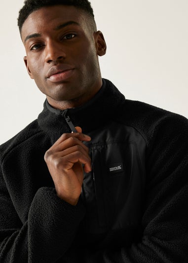 Regatta Black Frankie Borg Half Zip Stretch Fleece