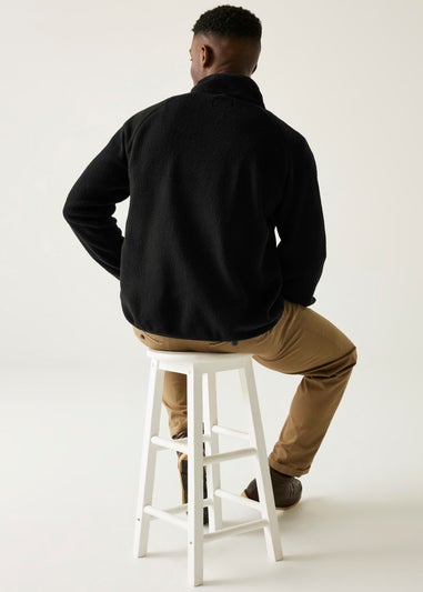 Regatta Black Frankie Borg Half Zip Stretch Fleece