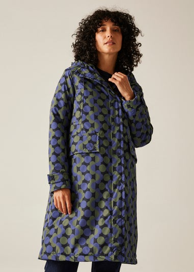 Regatta Dark Blue Orla Long Length Waterproof Jacket