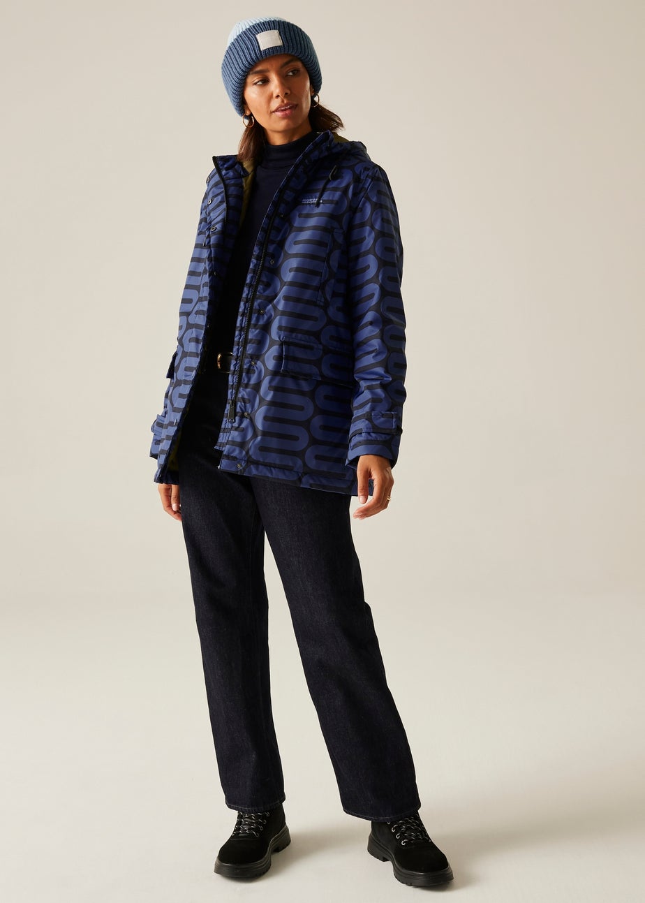Regatta Dark Blue Orla Mid Length Waterproof Jacket