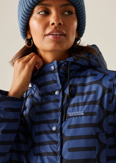 Regatta Dark Blue Orla Mid Length Waterproof Jacket