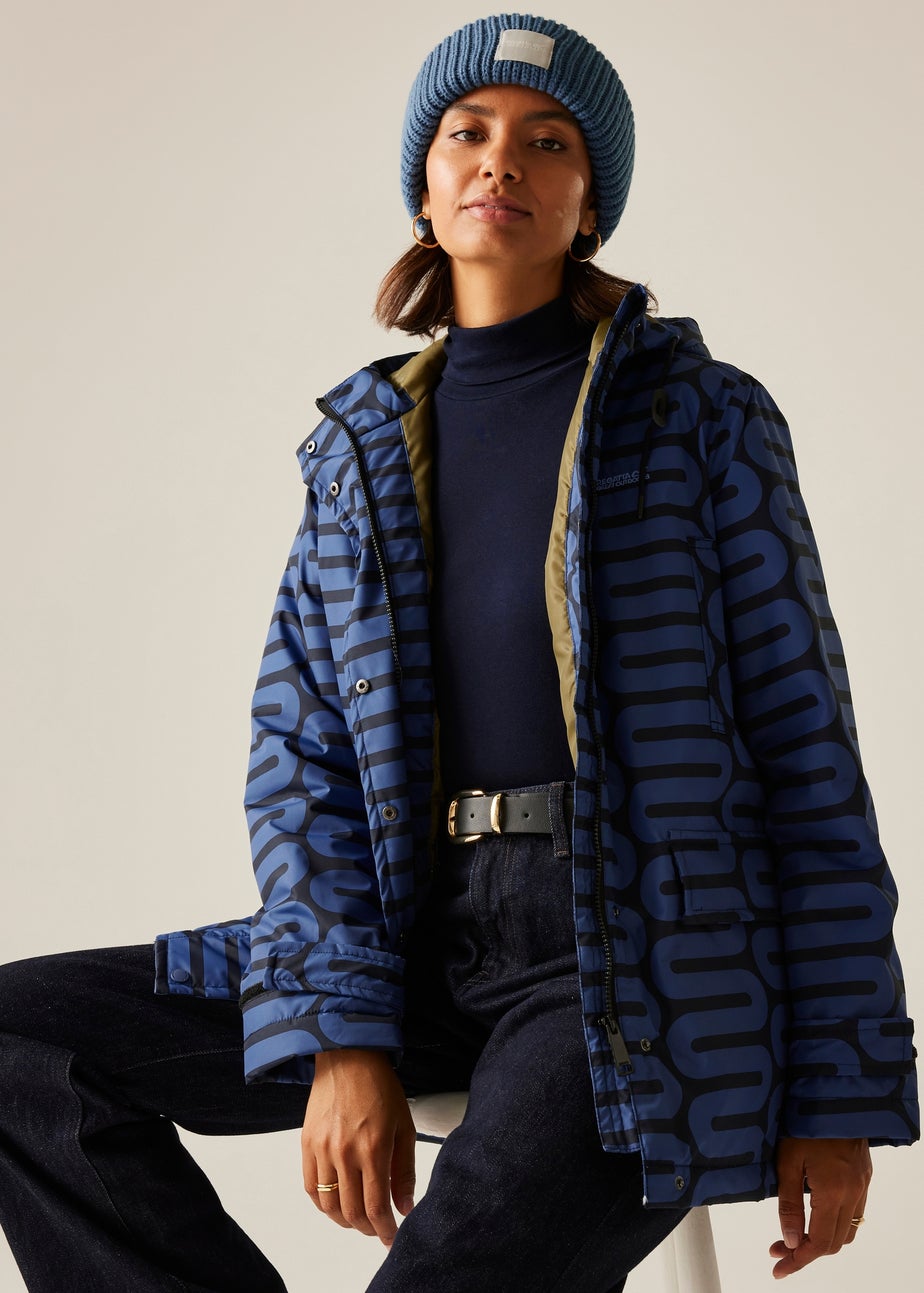 Regatta Dark Blue Orla Mid Length Waterproof Jacket