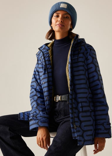 Regatta Dark Blue Orla Mid Length Waterproof Jacket