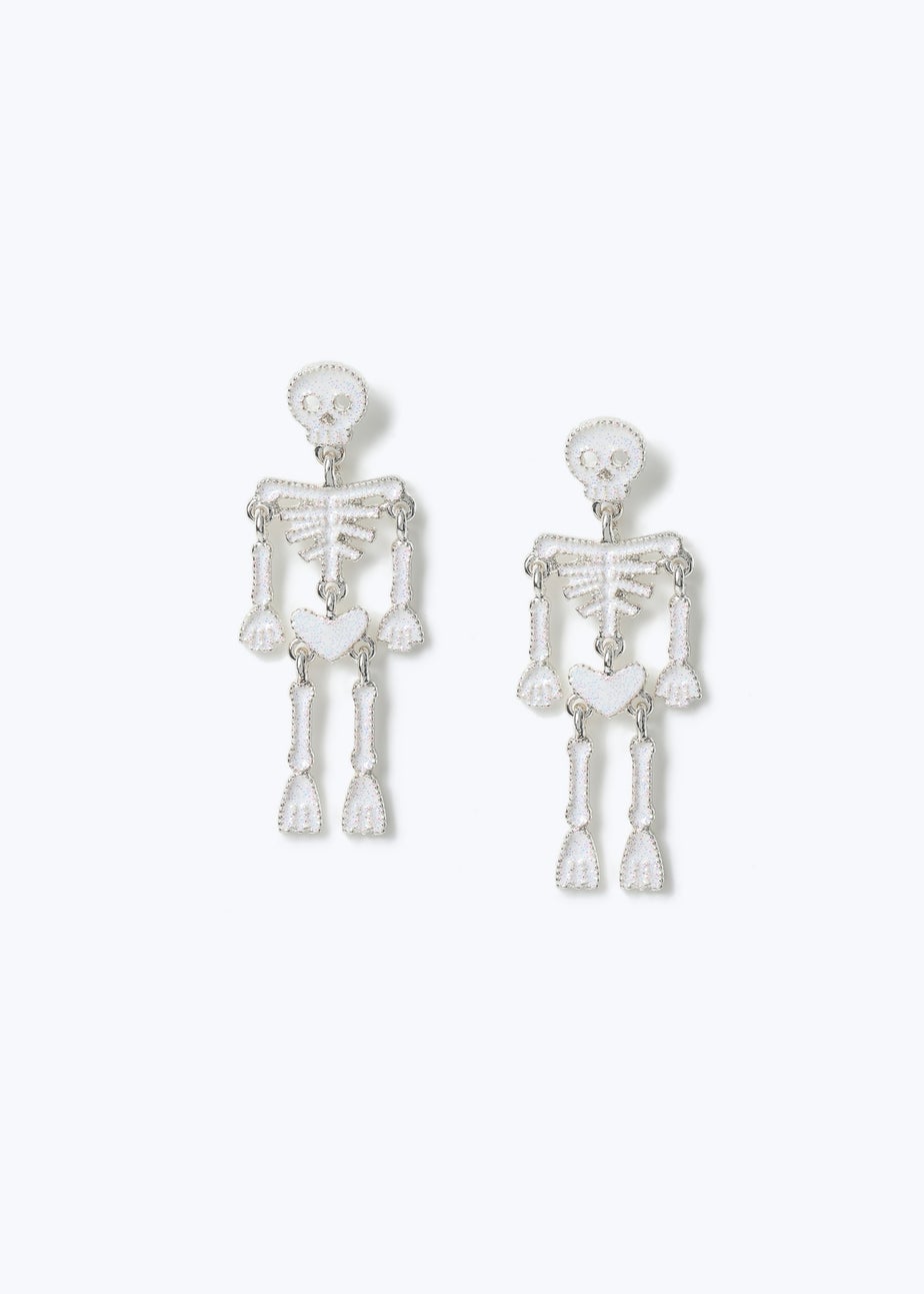 Muse Sliver Halloween Skeleton Stud Earrings