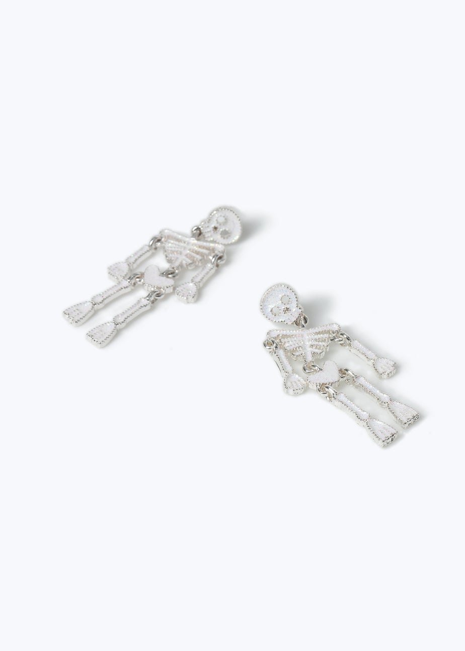 Muse Sliver Halloween Skeleton Stud Earrings