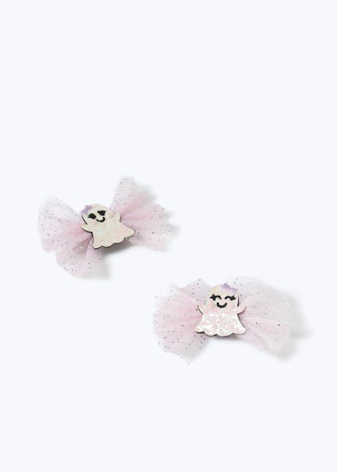Muse Pink Halloween Tulle Ghost Clips