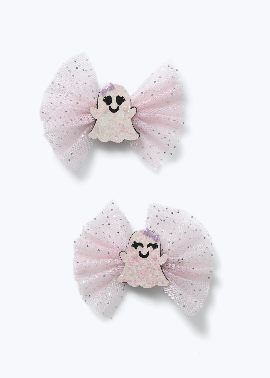 Muse Pink Halloween Tulle Ghost Clips