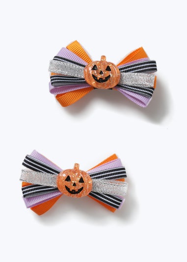 Muse 2 Pack Orange Pumpkin Halloween Clips