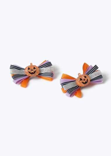 Muse 2 Pack Orange Pumpkin Halloween Clips