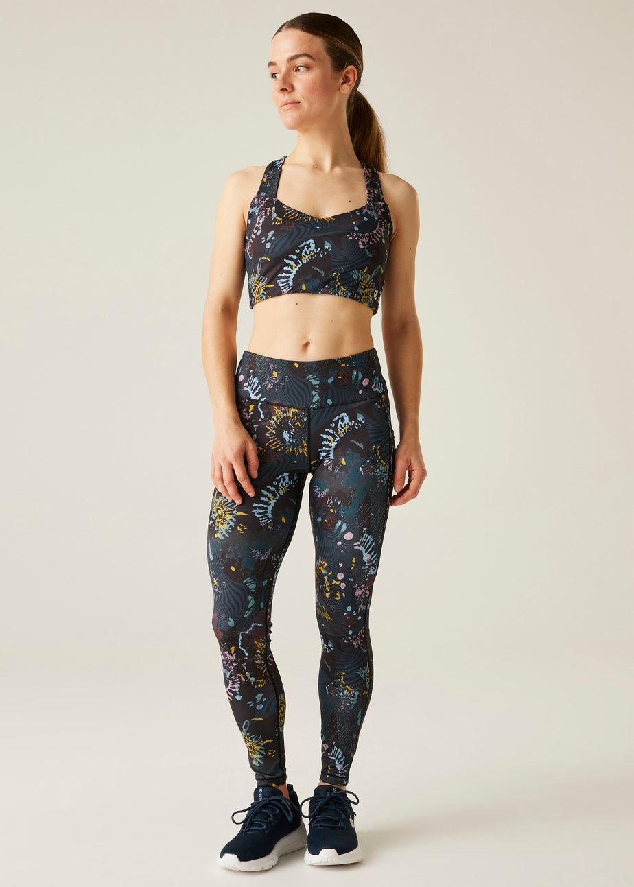 Dare 2b Black Energetic Print Swift III Antibacterial Bra