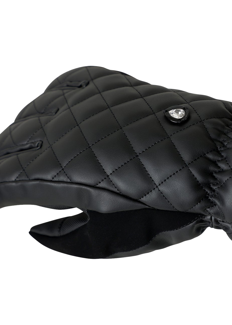 Dare 2b Black Swarovski Faux Gloves
