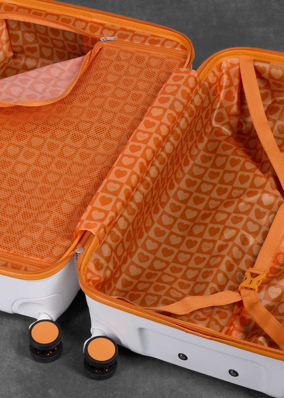 Rock Love Island Suitcase White/Orange