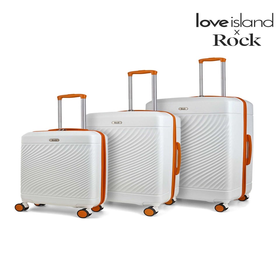 Rock Love Island Suitcase White/Orange