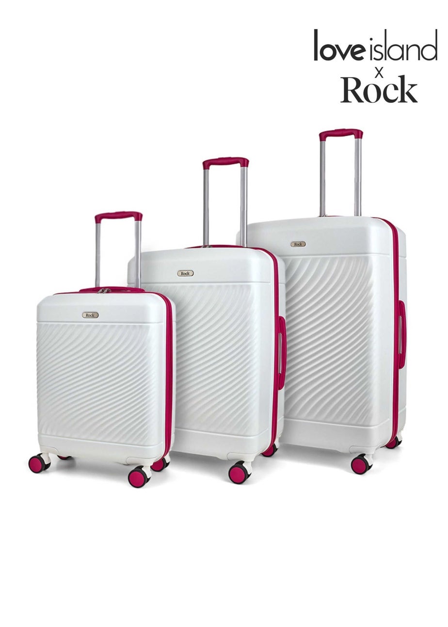 Rock Love Island Suitcase White/Pink