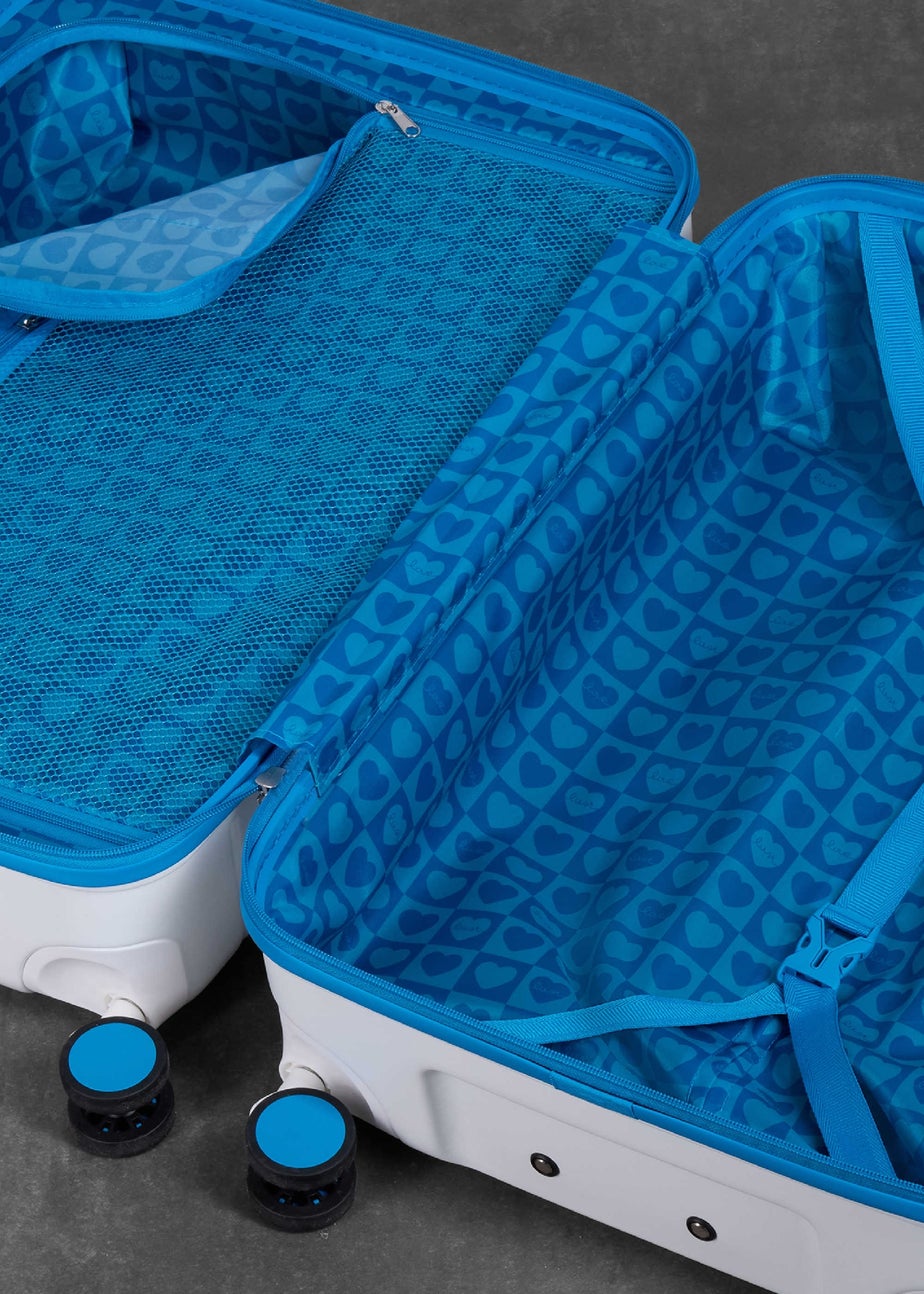 Rock Love Island Suitcase White/Blue
