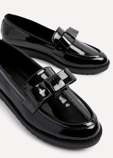Linzi Noble Black Patent Classic Slip On Loafer