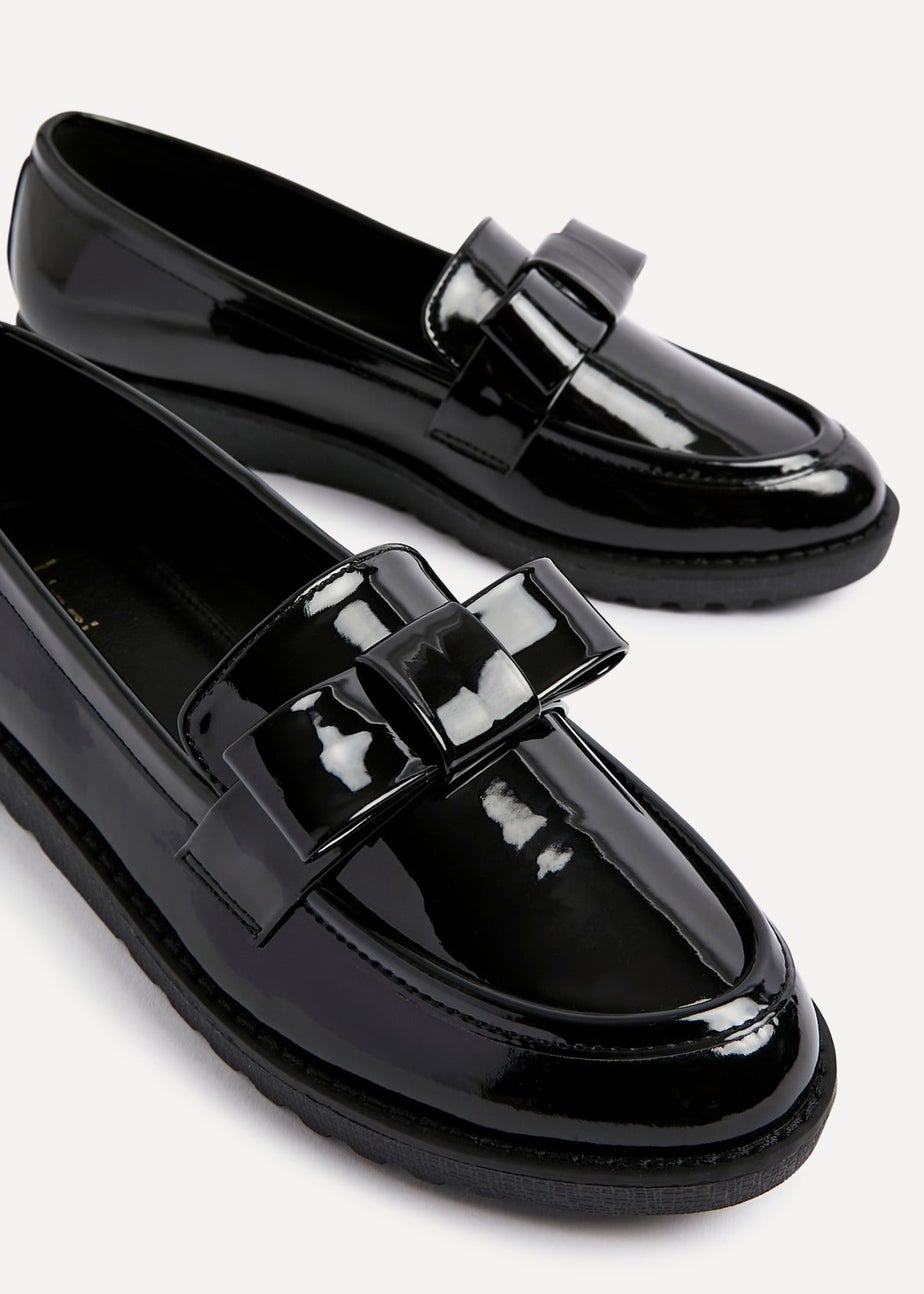 Linzi Noble Black Patent Classic Slip On Loafer