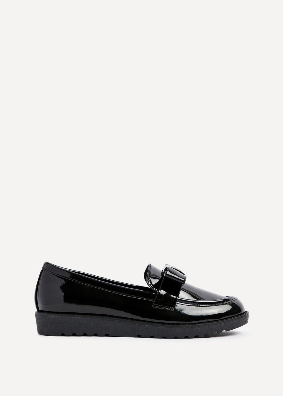 Linzi Noble Black Patent Classic Slip On Loafer