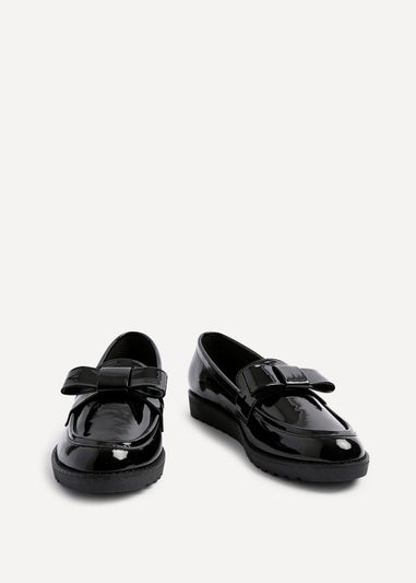 Linzi Noble Black Patent Classic Slip On Loafer