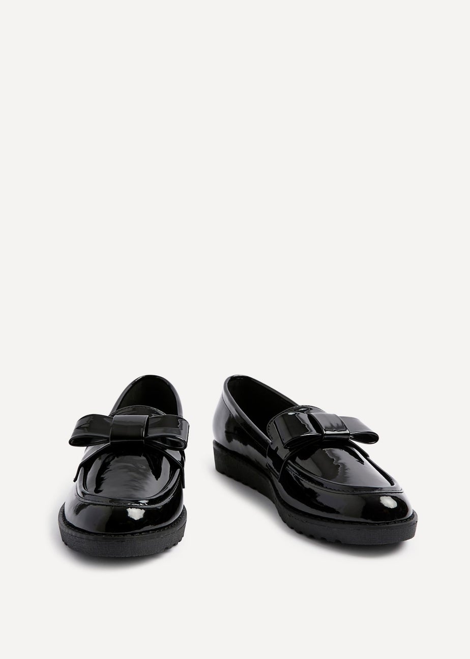 Linzi Noble Black Patent Classic Slip On Loafer
