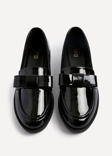 Linzi Noble Black Patent Classic Slip On Loafer