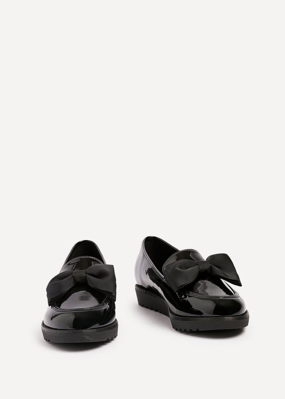 Linzi Violetta Wide Fit Black Patent Loafer