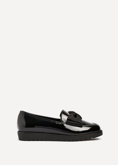 Linzi Violetta Wide Fit Black Patent Loafer