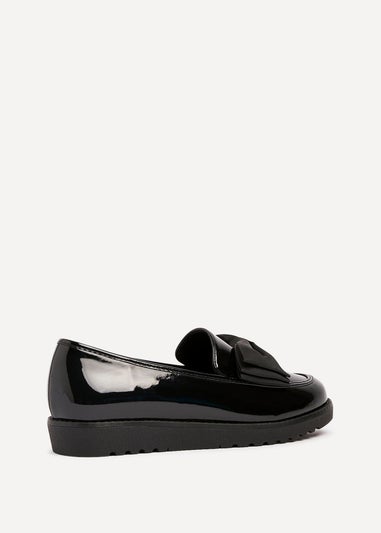 Linzi Violetta Wide Fit Black Patent Loafer