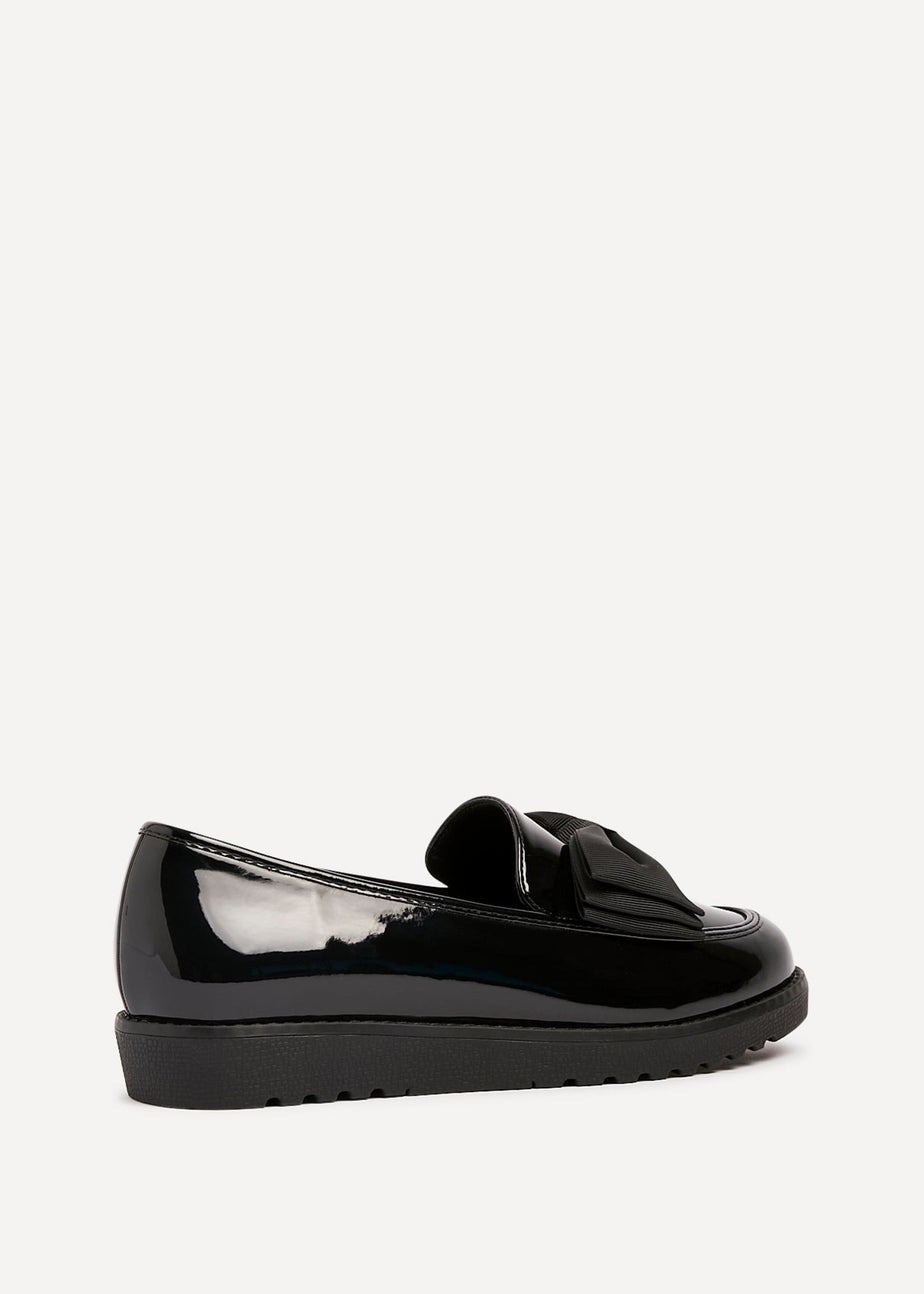 Linzi Violetta Wide Fit Black Patent Loafer