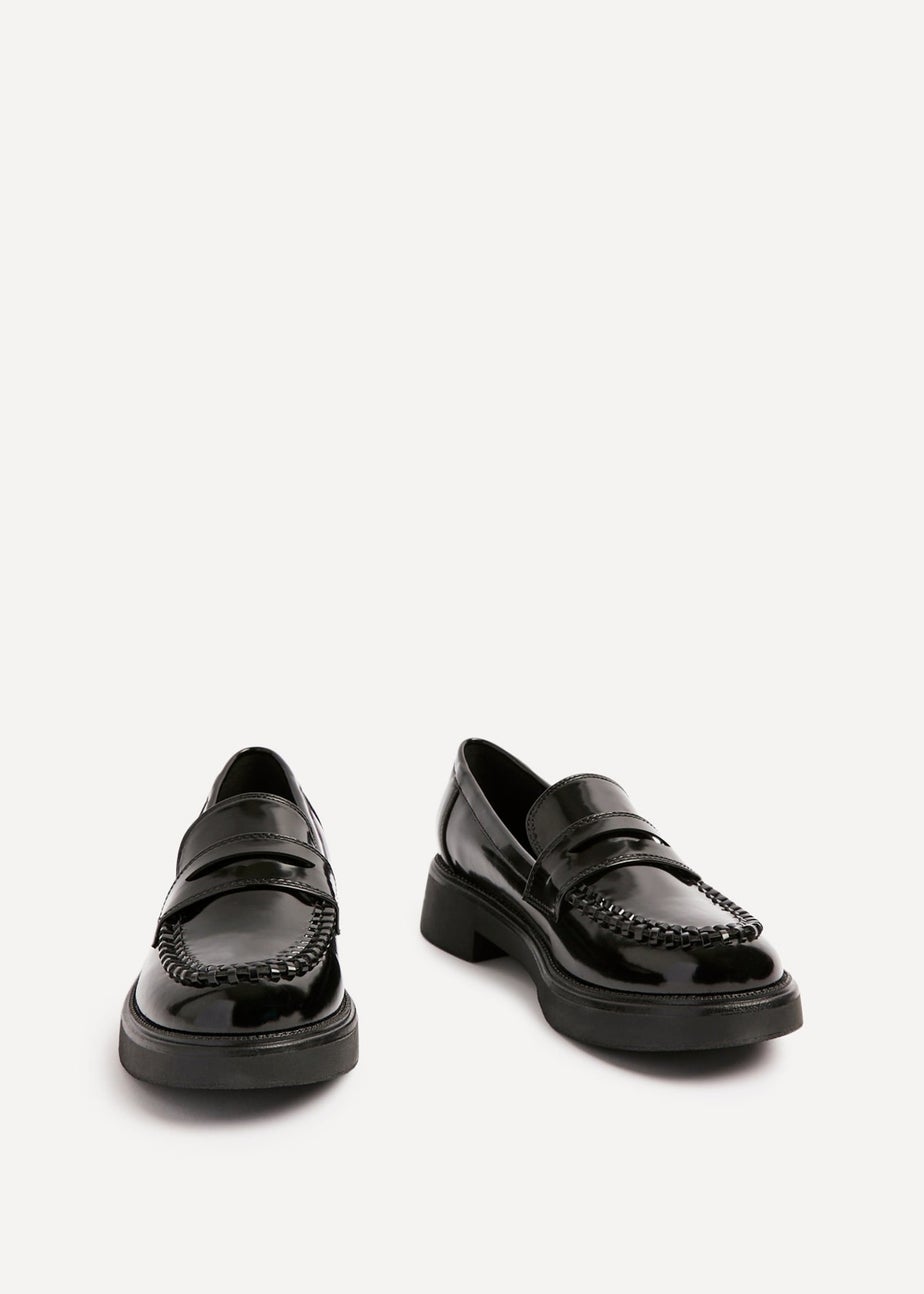 Linzi Direction Black Patent Chunky Loafer
