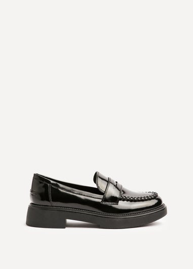 Linzi Direction Black Patent Chunky Loafer