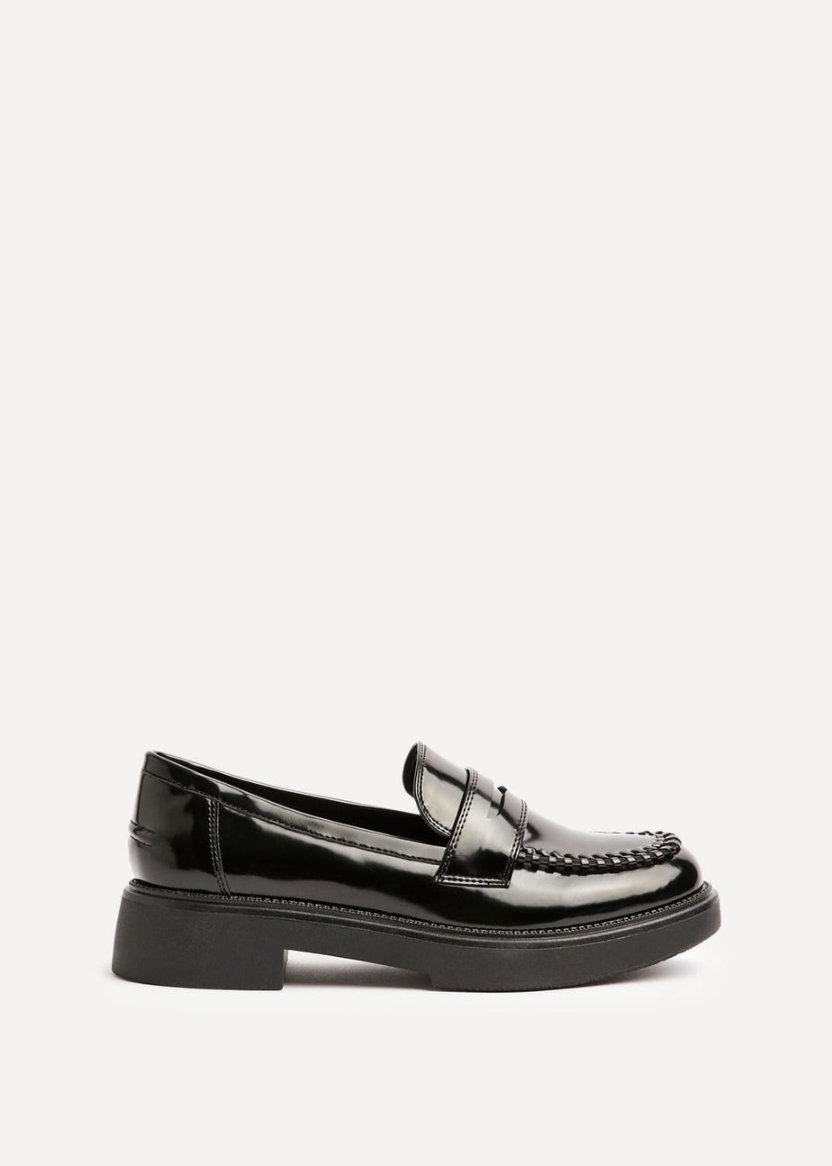 Linzi Direction Black Patent Chunky Loafer